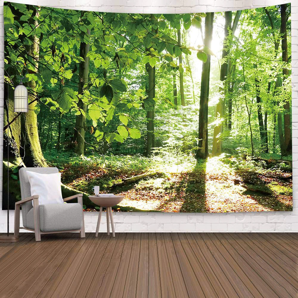 

Beautiful Natural Forest Printed Large Wall Tapestry Cheap Hippie Wall Hanging Bohemian Wall Tapestries Mandala Wall Art Decor