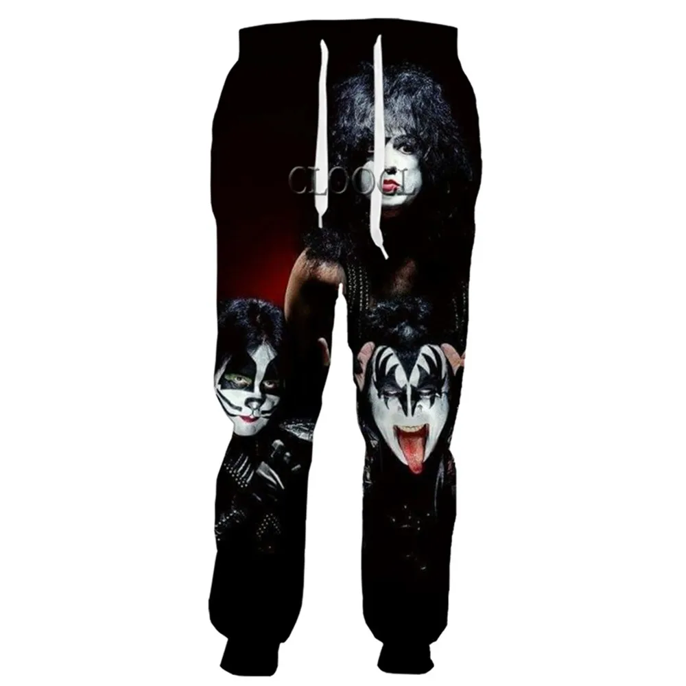 

CLOOCL Hip Hop Rock Metal Kiss Band Trousers 3D Print Men Women Funny Casual Trousers Spring Autumn Unisex Streetwear Sweatpants