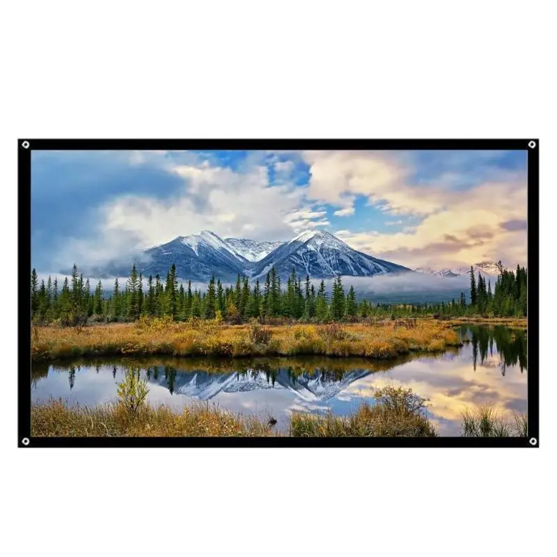 Портативный Складной настенный проекционный экран 60/72/84/100/120 дюймов 4:3 для HD 3D