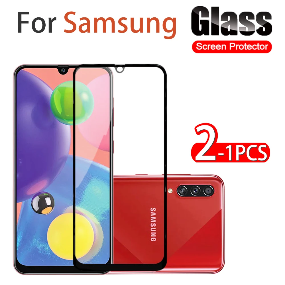 1 2 шт. Защитное стекло для Samsung Galaxy A70 A70S A80 A90 закаленное Защита экрана Защитная