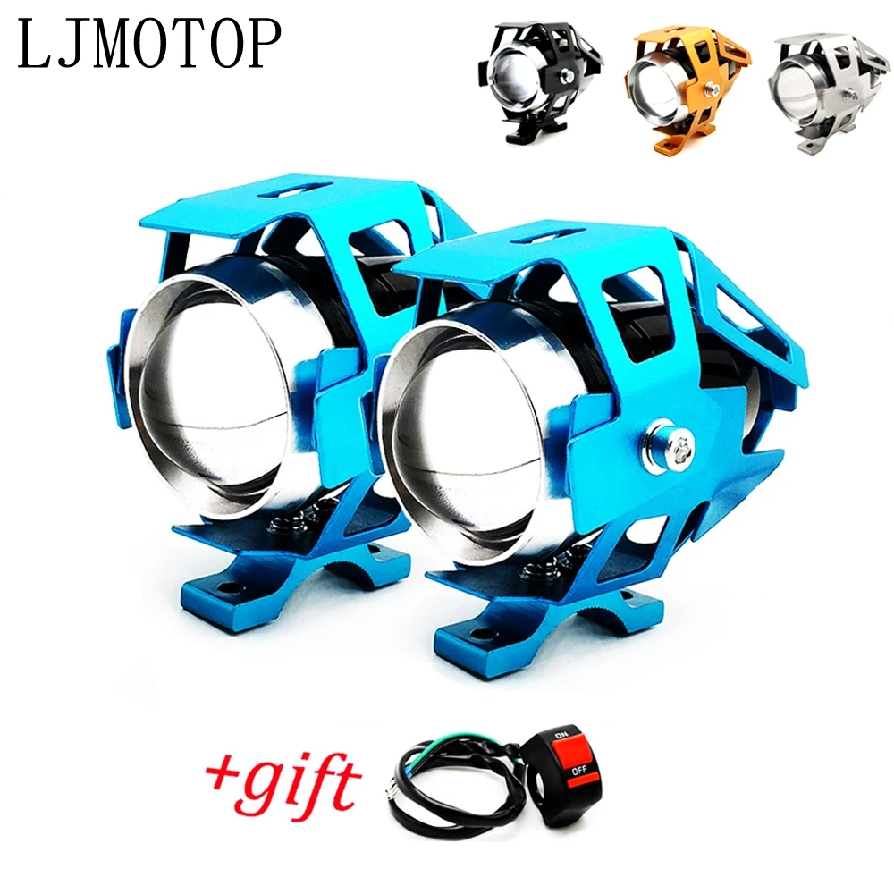 motorcycle headlights auxiliary lamp U5 led spotlight 12V DRL For Yamaha XSR 900 TDM MT125 MT01 MT03 MT25 YBR 125 YZF R15 |