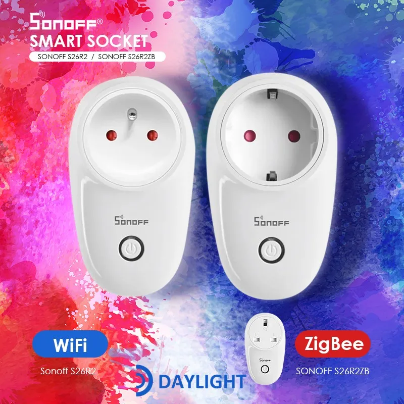 Умная розетка SONOFF S26R2 TPF/TPL/TPN 220 В 10 А Wi-Fi/Zigbee