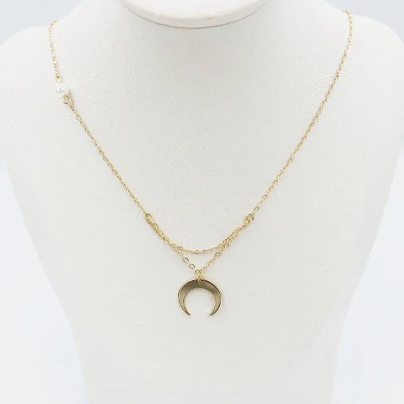 Творчески moon женское ожерелье нежный простой кулон с Луной и звездами для