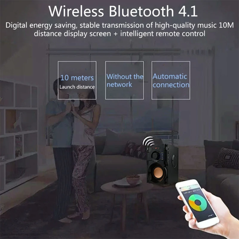 

Wireless Bluetooth 5.0 Speaker Stereo Portable Music Box Player Outdoor Travel Home Party Support FM/TF/AUX