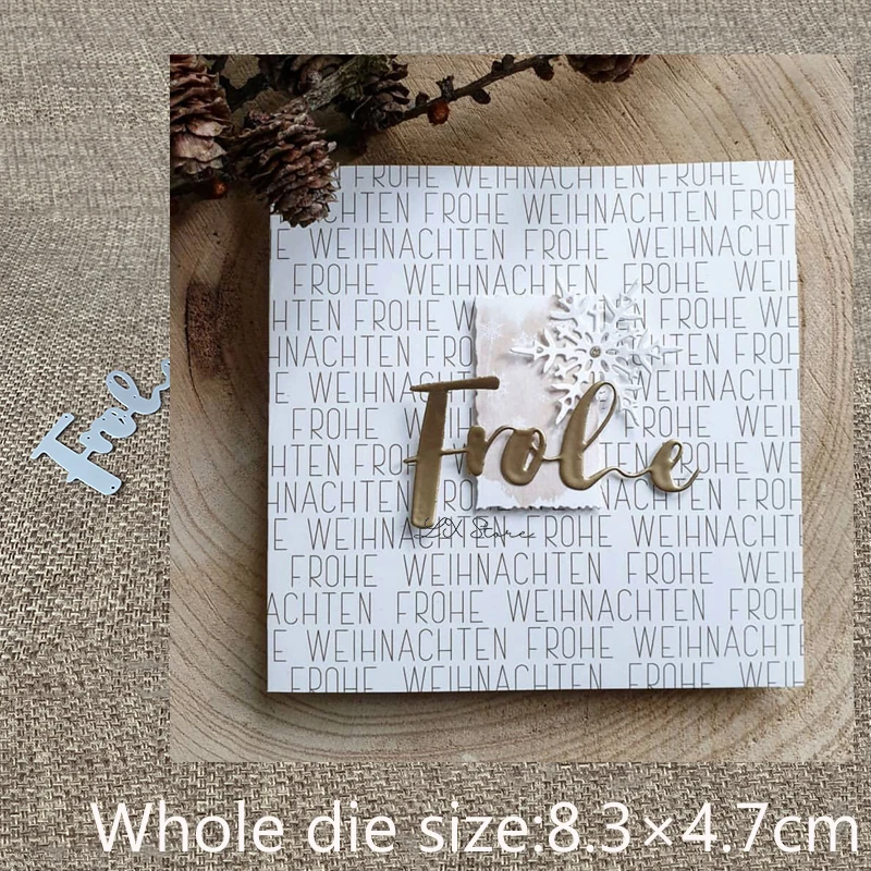 Новый дизайн ремесло металлические высечки немецкие счастливые буквы украшение