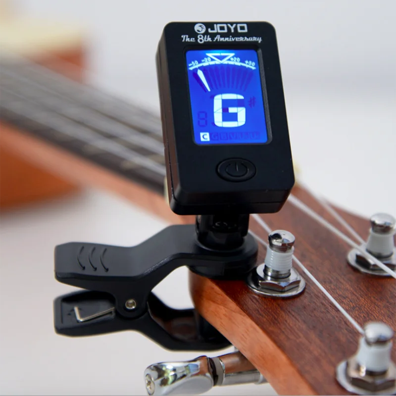 Guitar Tuner Digital Clip-On Tone for Electric Urikri Bass Violin Universal 360 Degree Rotatable Sensitive Built-in Batter | Спорт и