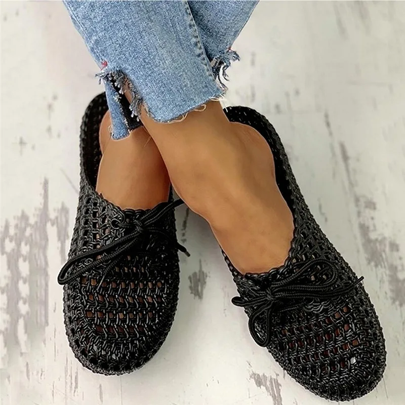 Women's Sandals 2020 Summer Handmade Ladies Shoes Floral Sandals Flats Retro Style Shoes Slippers PU Leather Sandals