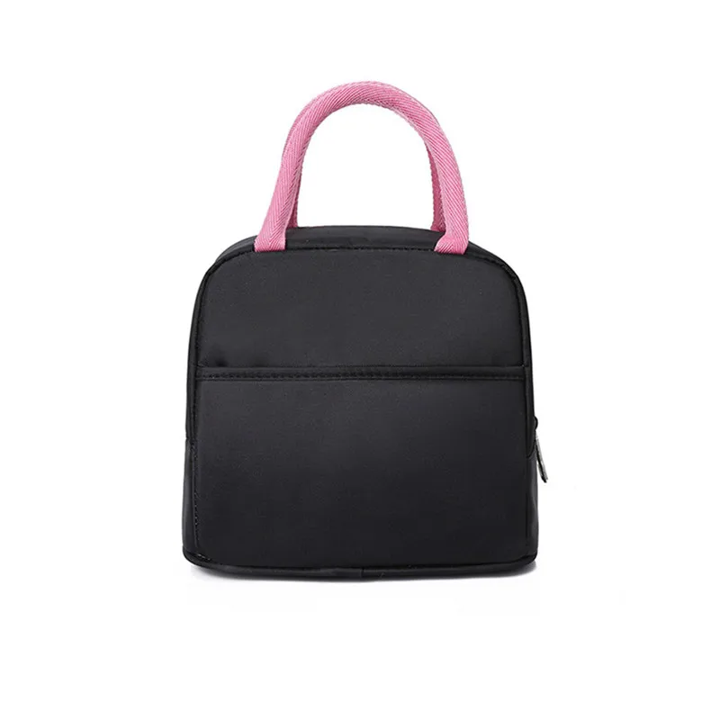 1pcs fresh cooler bags waterproof nylon portable zipper thermal oxford lunch bags for women convenient lunch box tote food bags free global shipping