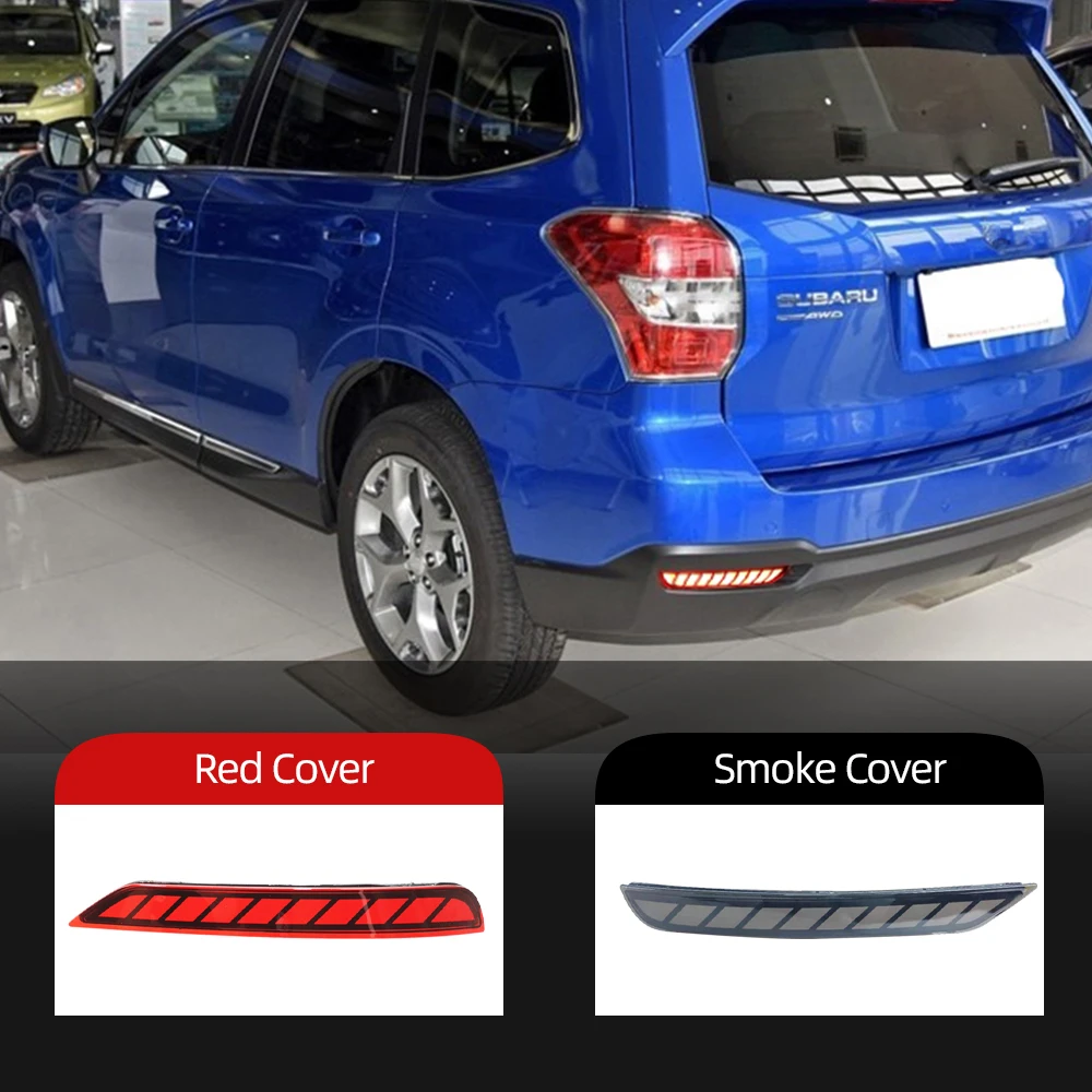 1 пара для Subaru Forester 2008 2018 светодиодный задний бампер отражатель светильник с siganls