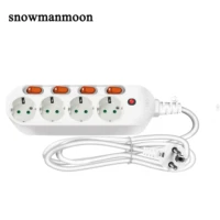 power strip 4 socket switch 16a with grounding 3500w surge protector 1 52 5 meters extension cord