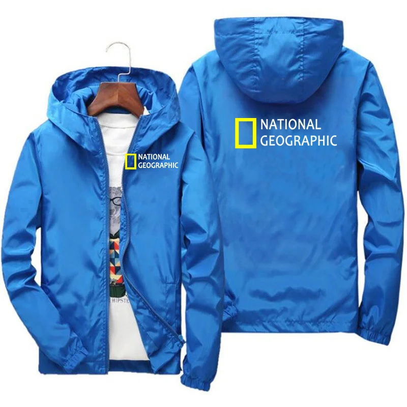 National Geographic Jacket Mens Survey Expedition Scholar Top Fashion Outdoor Clothing Funny Windbreaker Hoodie Hot | Мужская одежда