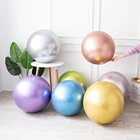 Огромный размер 1836 дюймов хромированные металлические шары блестящие металлические цветные латексные шары, гелий Глобус для украшения свадебного дня рождения