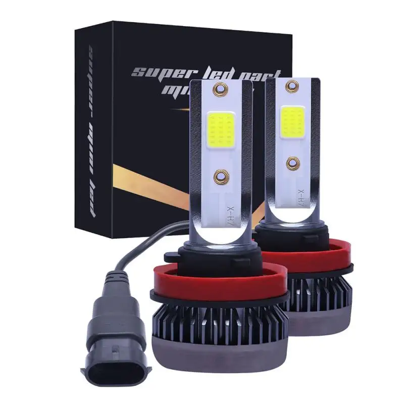 1pair H11 H8 H9 LED IP68 Waterproofing Headlight Conversion Kit COB Bulb 90W 12000LM High Power 3000K Yellow Light Dropshipping |