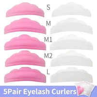 5pairs curlers curl silicone pads set eyelash lifting kit accessories y eyelashes brush clean comb eye lash extension perm tools