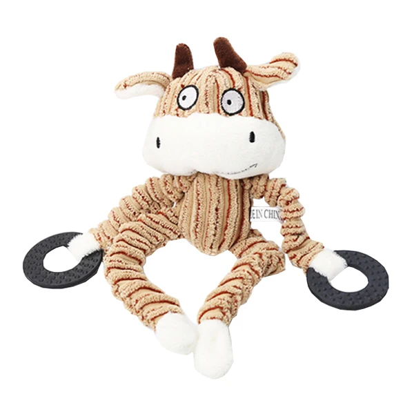 C Жевательные игрушки Плюшевая собачка игрушки для щенка, домашних животных Жевательная плюшевая звуковая овечья обезьяна корова немая собака жевательная игрушка - Цвет: C