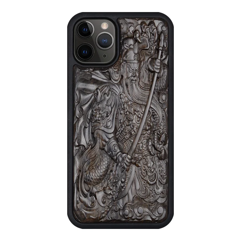 Чехол для iPhone 11 Pro Max черное дерево 3D стерео тиснение резная деревянная Задняя накладка чехла из ТПУ для iPhone 11 iPhone 11 Pro - Цвет: color 1