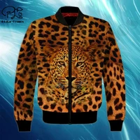 leopard giraffe animal art 3d bomber jackets hoodies menwomen newfashion zipper hooded pullover unisex norse cosplay clothing 1