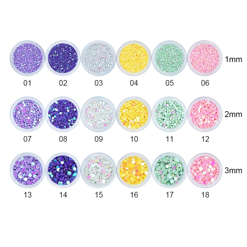 1 коробка ногтей красочные серии блестки флаки Блестки Дизайн 3D дизайн украшения