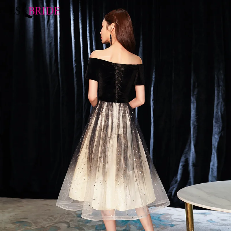 Luxury Shiny Vestidos De Fiesta Noche Elegant Evening Dresses Dress Robe Soiree Special Occasion ES1970 | Свадьбы и торжества
