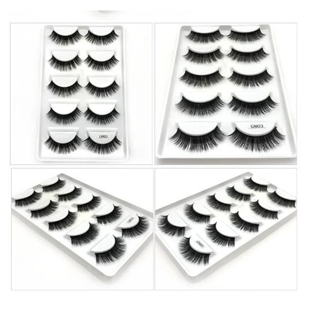 

3d норковые ресницы, густые накладные ресницы из 100% натуральной норки для красоты, наращивание, накладные ресницы, 5 пар/кор.