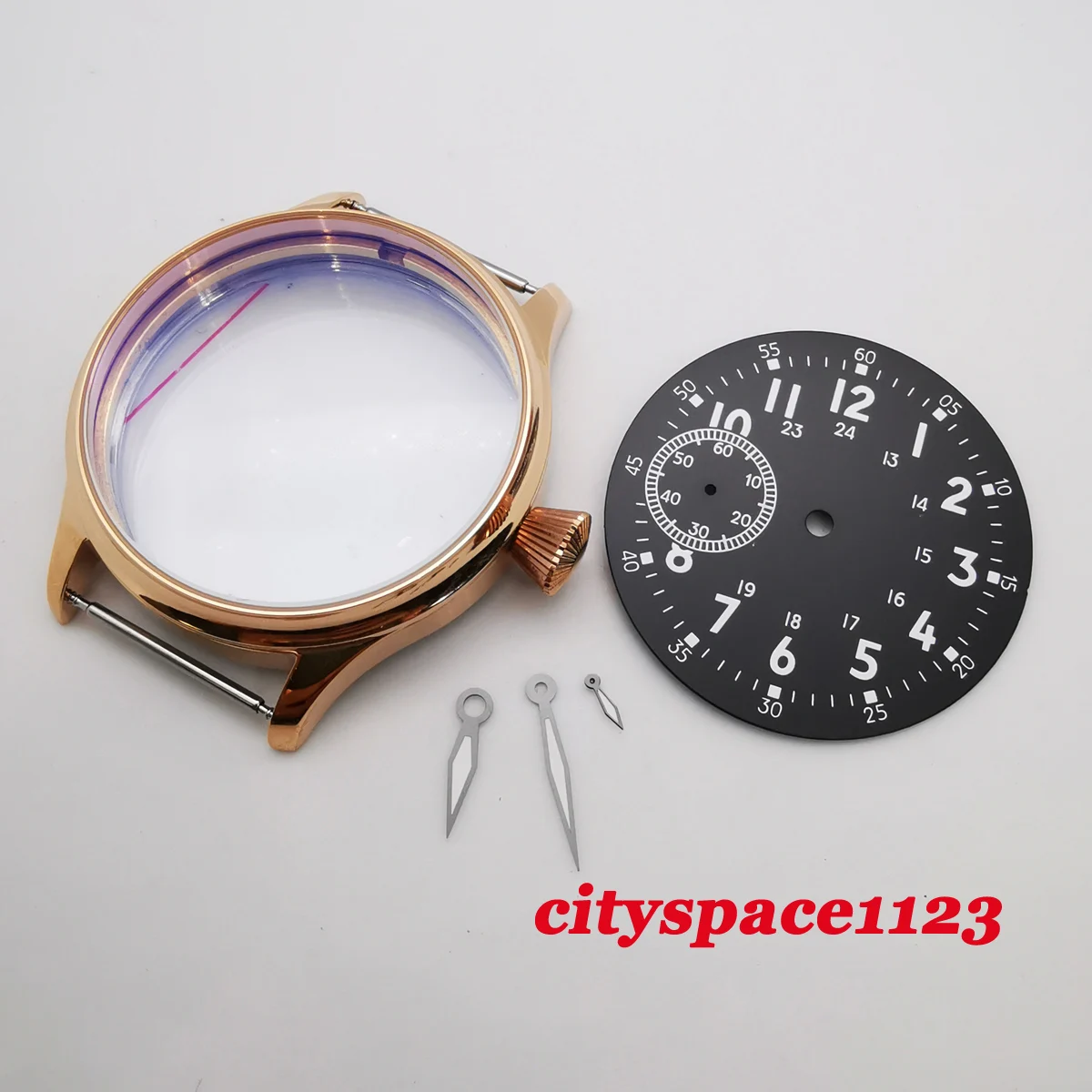 

Подходит для ETA 6497 st3600 ручной обмотки, движение, люм, розовое золото, 44 мм полированный чехол для часов, циферблат, стрелки, мужские Запчасти д...
