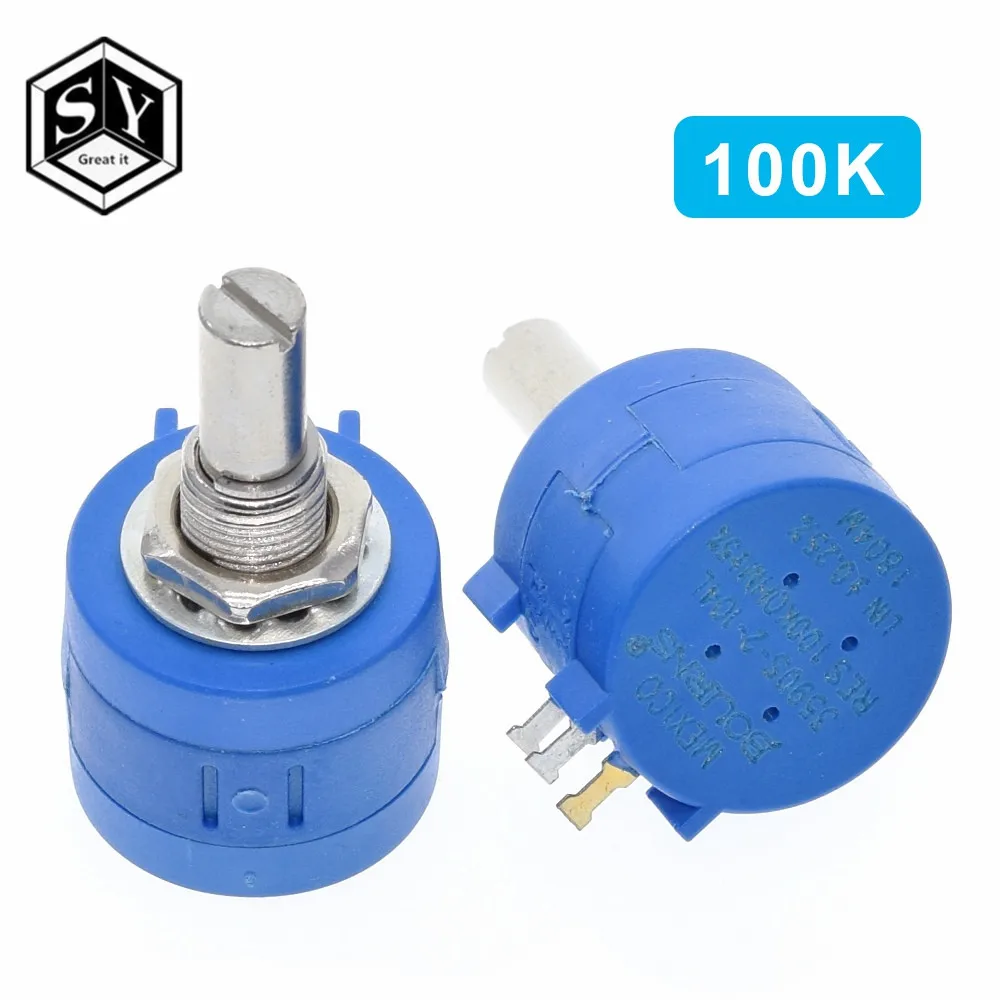 1 шт. 3590S последовательного сопротивления 1 K, 2K 5K 10K 20K 50K 100K Ом Потенциометр переменный резистор 3590 102 202 502 103 3590S-2
