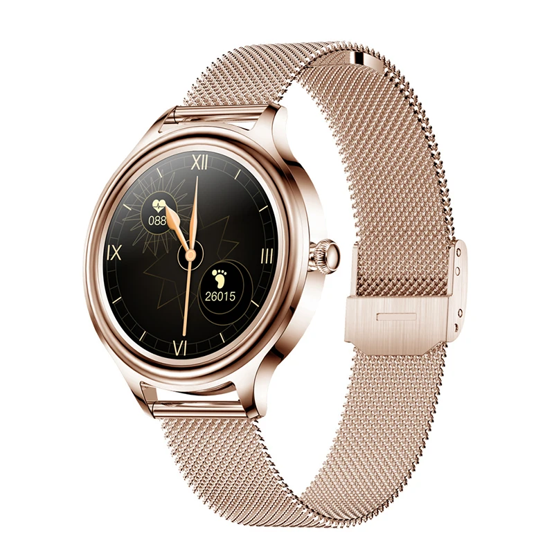 

VBDK 2021 ZX10 Stainless Steel Bezel Smart Watch For Women Business Smartwatch Fitness Bracelet Wristband For Ladies Gift