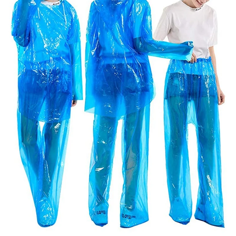 Одноразовый дождевик Пылезащитный Водонепроницаемый костюм для взрослых