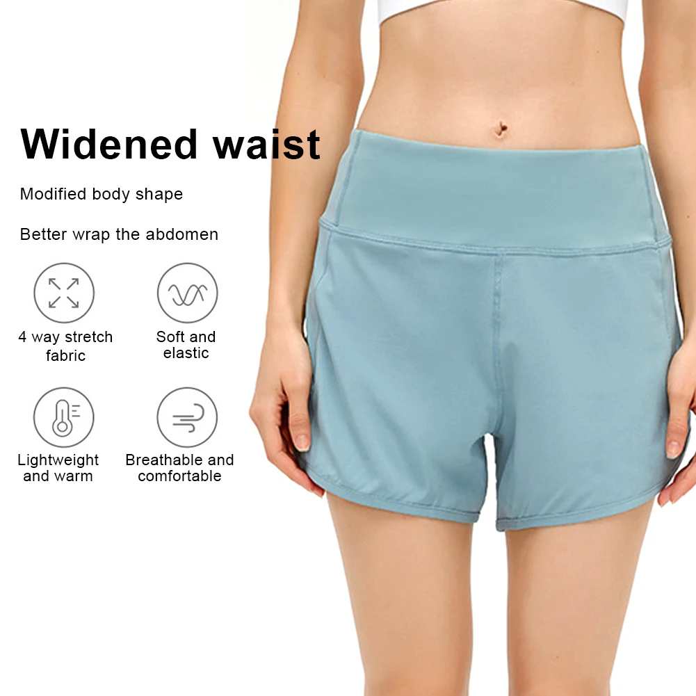 

Women's Yoga Shorts Running Shorts Back Zipper Pocket Athletic Sports Shorts Exercise Workout Training Shorts Activewear