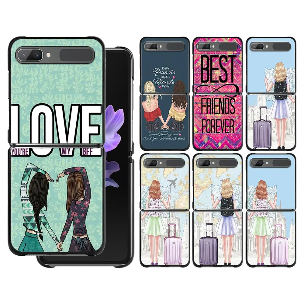 

Phone Case For Samsung Galaxy Z Flip3 5G Cases Hard PC Fundas For Samsung Z Flip 3 5G z flip Cover Best Friends