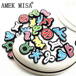 Украшение для обуви, из ПВХ, для крокодиловых браслетов, для детвечерние праздников, подарки на Рождество