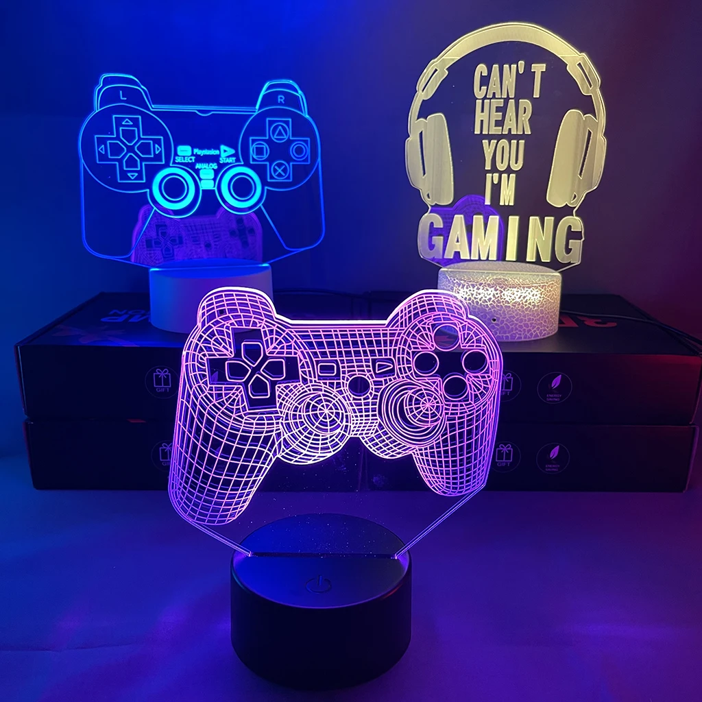 3D ночник лампа для игровой комнаты настольное украшение настольная игровая