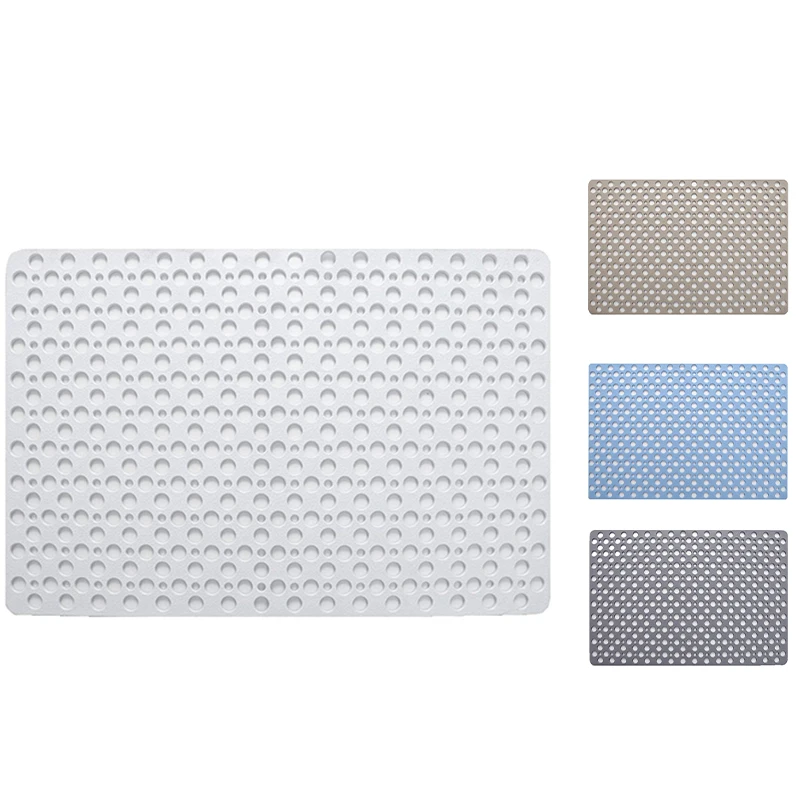 

New Non Slip Bath Mat Anti Mould Shower Mats TPE Bathroom Bathtub Mat Floor Shower Mats Anti Slip with Suction Cups