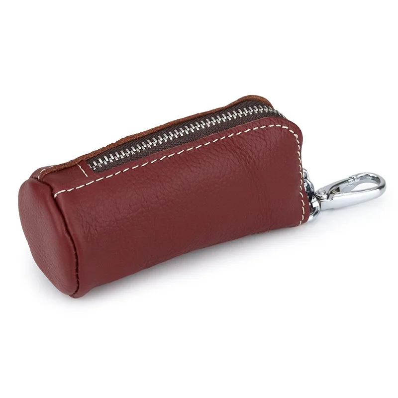 

Leather Top Leather Car Key Bag Mini Home Key Bag Cylinder Women's Small Car Remote Control Multifunctional Soft Leather Bag