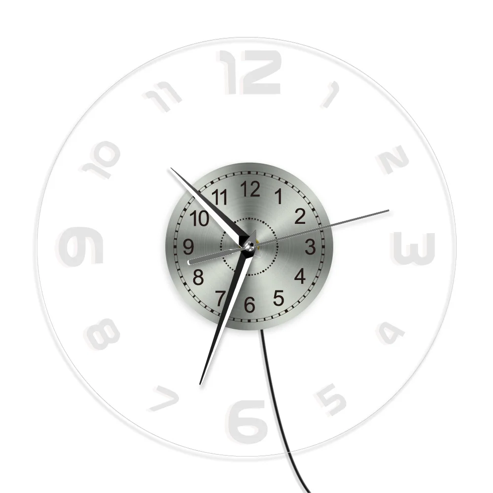 Настенные часы с подсветкой в современном дизайне цветные клевые комнатные