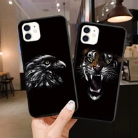 ferocious animal tiger eagle phone case for iphone 11 12 13 pro max x xs max xr 6s 7 8 plus se 2020 back soft silicone cover