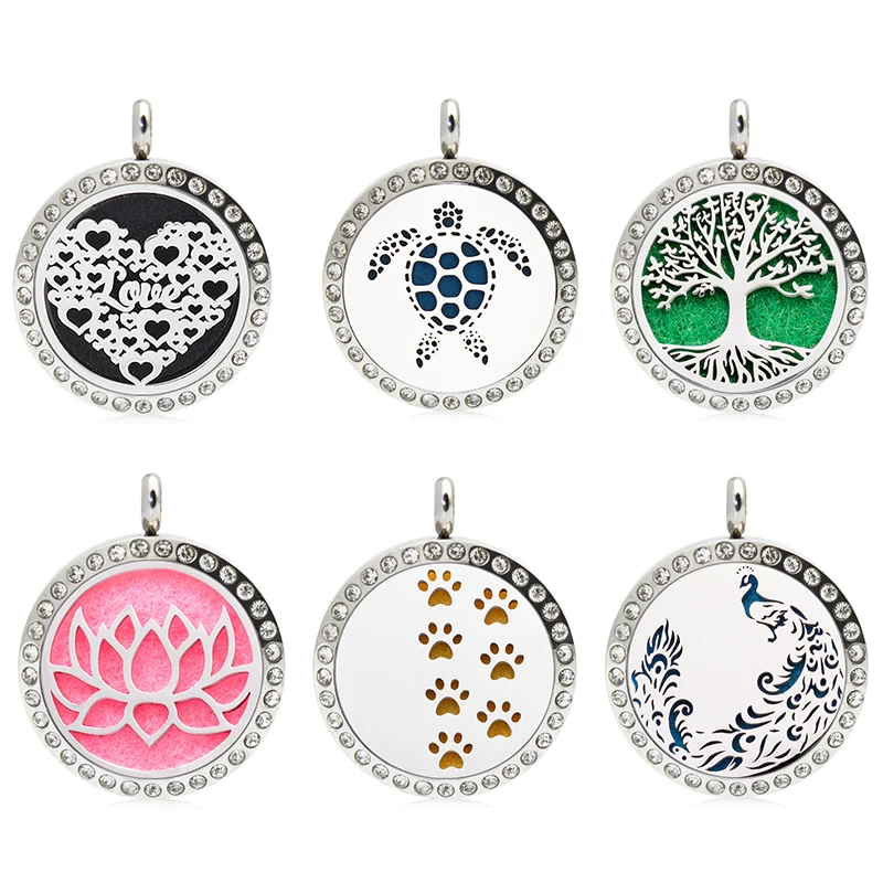 Женское колье из нержавеющей стали с распылителем эфирного масла 25 мм | Ожерелья