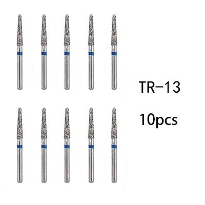 10 pcs TR-13 Стоматологические алмазные боры Стоматологическая лаборатория высокоскоростная ручка наконечника диаметр 1,6 мм стоматологические инструменты BR31 BR45 BR46 TR13 TR14 TF11 - Цвет: 10 pcs TR-13