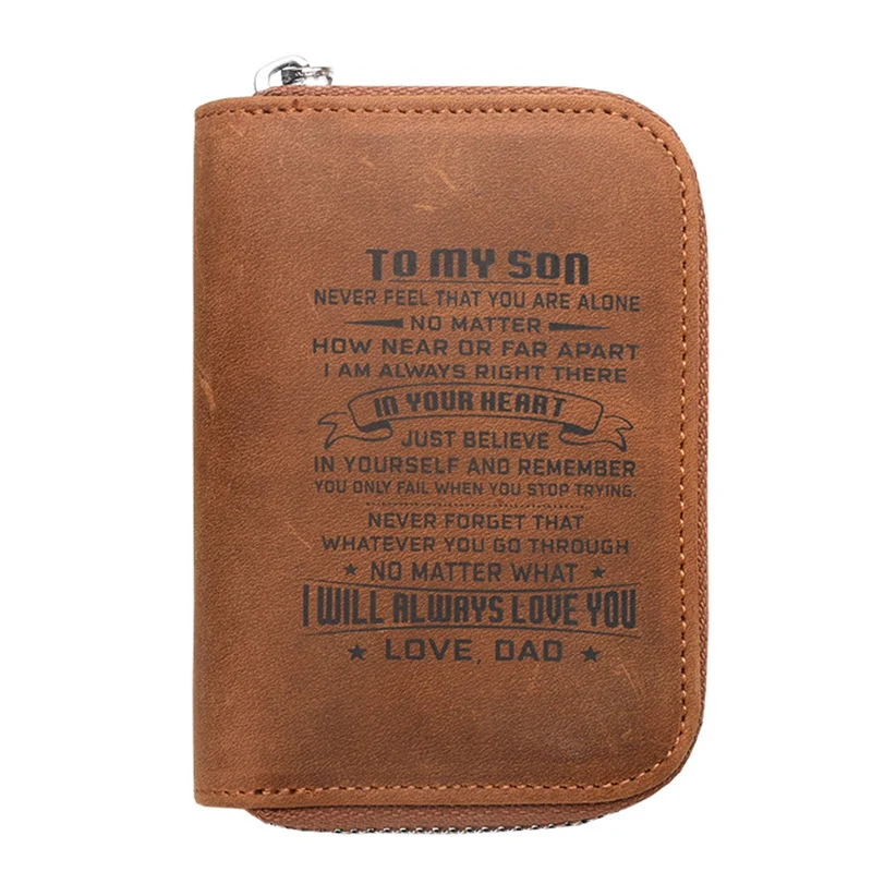 Бумажник к моему сыну моей дочери RFID блокирующий мужской держатель для карт