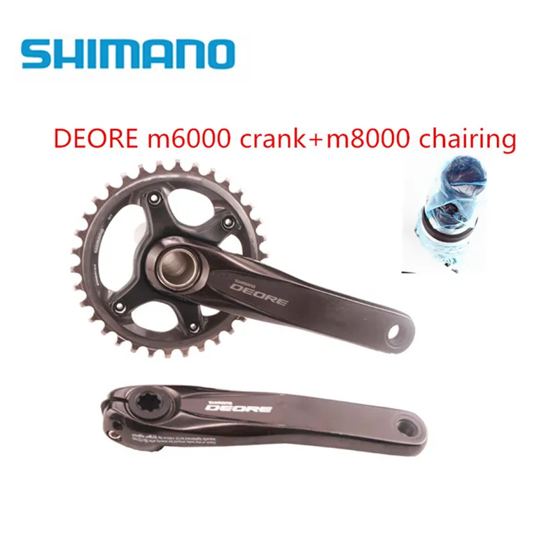 Shimano DEORE M6000 11 скоростной велосипед mtb crankset с XT M8000 цепное кольцо нижним кронштейном