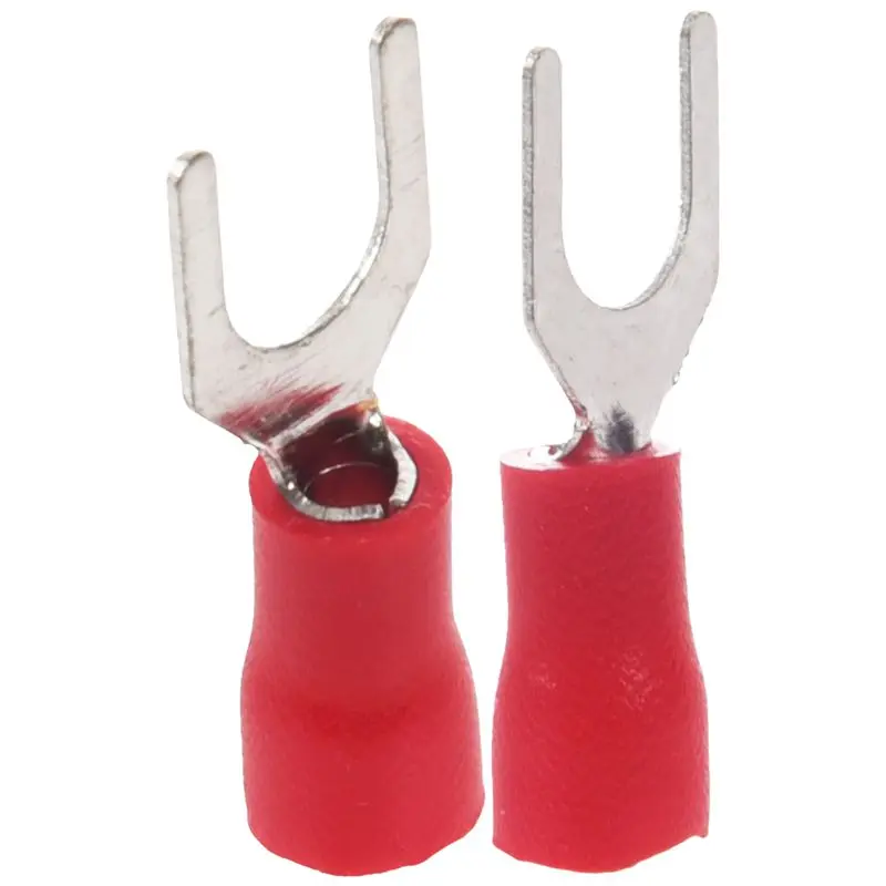 Новый 20 Красный изолированный Вилка Лопата провода разъем Электрический