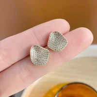 ydl trendy fashion quality micro inlaid zircon geometric earring for women aaa bling zirconia cz stud earring charm pendant