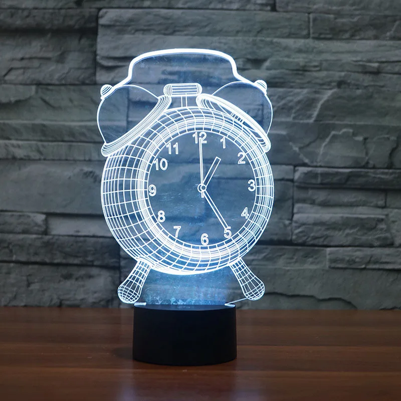 Светильник для часов с 3D принтом умный светодиодный ночник сенсорным