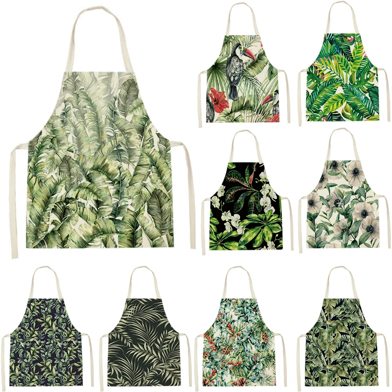 

Кухонный Фартук, Женский фартук для детей 38-47 см, фартук для взрослых с растительным принтом, передник с логотипом, товары для уборки дома 55-68...