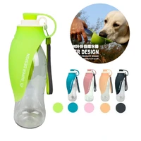 portable pet dog water bottle for small large dogs travel puppy cat drinking bowl outdoor pet water dispenser feeder 580ml