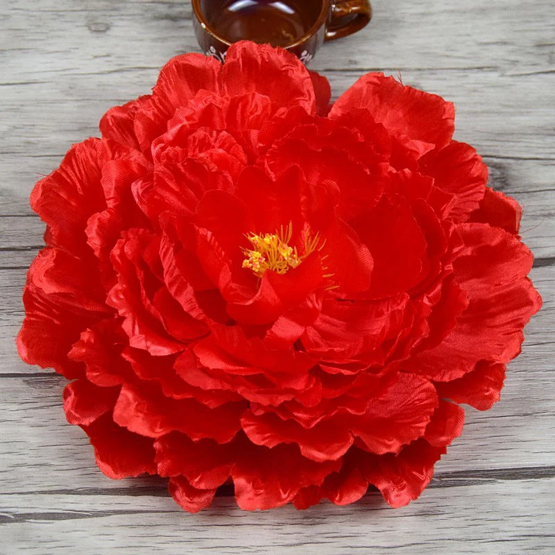 Искусственный цветок пиона с полюсом головной убор реквизит для танцев