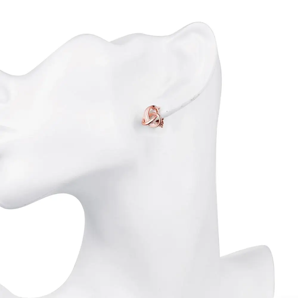 Серьги Hemiston цвета розового золота с треугольным соединением индивидуальные