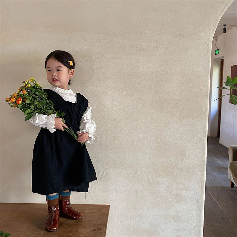 

Girl Dress Kids Baby Party Evening Gown 2021 Sleeveless Warm Plus Velvet Thicken Winter Autumn Princess Children Clothing
