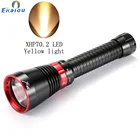 Новый Портативный яркая вспышка для подводного погружения и светильник XHP70.2 светодиодный желтый светильник подводный супер яркий 100 м для дайвинга фонарь