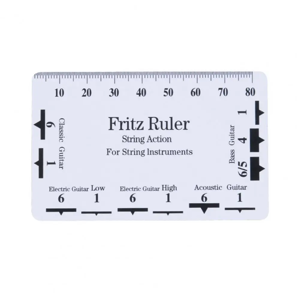 

for Guitar Guitar Neck Ruler Accurate Portable String Action Ruler PVC Gauge